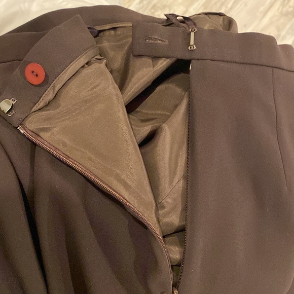 ๐ฏ Silk Brown Worth career pants high waist wide leg - Picture 7 of 8